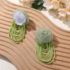 Elegante e Delicado Borla Contas de Arroz Tecido Rosa DIY Corda de Cabelo Adorno de Cabeça Corsage Flor para Roupa Acessórios