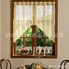Cortina corta de encaje de gasa con diseño de arco multicolor, cortina para ventana salediza estilo pastoral, cortina para puerta, cortina de dormitorio, cortina sin agujeros, cortina para cubrir cosas feas