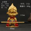 Preto Wukong Monkey King Carro Metal Ornamentos Pintados Artesanato Criativo Sala de Estar Entrada Desktop Artesanato Decorativo