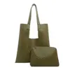 Nova Bolsa Textura Tecida Estilo Coreano Mãe-Filho Bolsa Tote Feminina Grande Capacidade Bolsa de Ombro Único Simples para Deslocamento Sob o Braço Bolsa Feminina