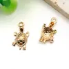Accesorios para Joyería DIY Serie Oceánica Dorada Kc Colgantes Tortuga Pulpo Concha Estrella de Mar Pulsera Collar Colgante