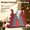 MZ1280-1290 Portarrollos de Papel de Cocina Navideño Adorno Decoración Festiva Caja de Almacenamiento para Servilletas de Papel Adorno de Escritorio