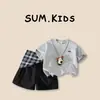 Conjunto de Ropa de Verano Casual para Niños: Conjunto de Dos Piezas Ligero: Camiseta de Manga Corta y Shorts para Niños Pequeños