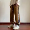 Pantalones Bordados de Moda Nacional para Hombre Primavera y Otoño Pierna Suelta Pantalones Deportivos Marca de Moda Estilo Americano Ropa de Trabajo Pantalones Casuales para Hombre