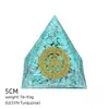 Pirâmide de Cristal Natural 5cm Estilo Europeu e Americano Decoração de Mesa para Casa e Escritório Ornamento de Pirâmide de Resina para Yoga Meditação
