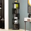 Estante de Almacenamiento Creativo Triangular de Múltiples Niveles para Piso, para Uso en Casa en Sala de Estar, Dormitorio, Estudio, Estantería de Esquina, Librero