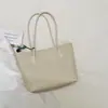 Bolsa de Trabalho de Grande Capacidade 2026 Verão Nova de Alto Valor Textura Trançada Bolsa Tote Casual Bolsa de Ombro Único Sob o Braço Tendência