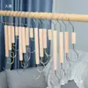 Gancho para loja de roupas Gancho S Haste de madeira de faia Gancho S Cabide de roupas Gancho de pendurar Clipe Painel de suspensão de madeira maciça Exibição Exibição estilo coreano Gancho de exibição