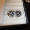 Pendientes de Flor de Fuego Artificiales de Circonita Super Brillante Estilo Coreano Lujo Accesible Pendientes de Gama Alta Moda Pendientes Exquisitos Diseño de Nicho