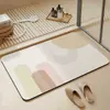 Alfombra de Piso para Baño, Alfombra Absorbente de Barro Diatómico para Baño, Felpudo para Puerta de Baño, Alfombra Antideslizante para Lavado de Manos en Baño/Inodoro