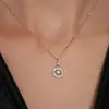 Collar Brújula de Plata de Ley s925 con Diamante Brillante Estilo Japonés Lujo Ligero Exquisito Mini Moderno Versátil Retro Sentido de Alta Gama Cadena para Clavícula