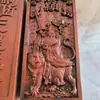 Suministros Tao Madera de Azufaifo Rayo Fondo de Texto Token de Montar Tigre Zhang Tianshi Artesanía Tallada a Mano Taoísta Adornos
