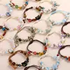 Pulsera trenzada artística étnica estilo chino nuevo de Jingdezhen para mujer, estilo antiguo, tendencia nacional, sensación de alta gama, ajustable, hecha a mano, finamente elaborada
