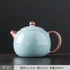 Bule de Forno Ru para Uso Doméstico, Conjunto de Chá Kung Fu, Dispositivo de Preparo para Cerimônia do Chá, Cerâmica Uma Panela Duas Xícaras, Bule Xi Shi, Celadon Novo Estilo Chinês