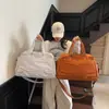Bolsa de Viagem Simples de Lona da Moda com Separação Úmida e Seca, Bolsa de Armazenamento para Mala de Rodinhas, Bolsa Versátil para Esportes ao Ar Livre e Fitness