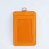 Porta Credencial de Identificación de Cuero Sintético de PVC de Doble Capa, Estilo Vertical con Anillo para Colgar, Adecuado para Empresa, Escuela, Porta Credencial de Exposición, Porta Tarjetas de Cuero de Cuatro Capas