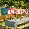 Banderas Navideñas Transfronterizas, Banderines, Decoraciones para Eventos Festivos, Telas para Colgar de Fondo, Banderines Coloridos para Atmósfera Interior, Fábrica Personalizada