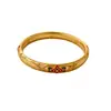 Nuevo Pulsera Espléndida de Esmalte Estilo Corte Dorado Patrón Ruyi Ramas Envueltas Esmalte Hueco Pulsera Antigua Vintage
