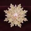 Elegante y elegante broche de copo de nieve de aleación para mujer, exquisita ropa de moda, pin fijo, decoración de ramillete anti-luz