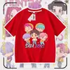 Nueva Camiseta de Manga Corta con Cuello Redondo de Cazadores de Demonios Kpop Casual Holgada Top Infantil de Moda