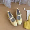 Nuevos Zapatos Planos de Ballet para Embarazadas Primavera 2026, Punta Redonda, Correa con Lazo, Suela Gruesa, Antideslizantes, Suela Suave