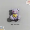 Gravata Borboleta de Cor Sólida Brilhante Urso Acessórios de Resina Buraco de Cola Creme Chaveiro de Sapato Pingente Grampo de Cabelo Caneta com Contas Material