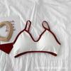 Estilo Coreano Celebridade da Internet Sexy Top Tubo de Alça Fina Amarrado no Peito Roupa Íntima Esportiva Estilo Menina Francesa Camiseta de Algodão Sutiã com Costas Abertas