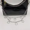Cadena de Bolso Europea y Americana Transfronteriza Joyería Punk Metal Cadena con Colgante de Estrella de Cinco Puntas Hip-hop Tendencia Genial Combinación Perfecta Cadena para Pantalones de Hombre y Mujer