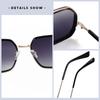 2026 Gafas de Sol Doradas de Moda para Mujer, Montura Cuadrada Adelgazante, Lentes Polarizadas, Tendencia 2262