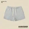 Conjunto de ropa europea y americana para mujer transfronterizo: sudadera casual y shorts, sudadera holgada de forro polar color liso, cuello medio alto, estilo 'dopamine hot girl'