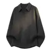 Popular Transfronteiriça Tamanho Europeu Grande Camisa Polo Gola Tricô Masculina Decote V Negócios Alto Padrão Atacado de Fábrica