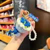 Chaveiro de Flor de Crochê em Buquê, Pingente Criativo e Fofo para Bolsa de Buquê, Presente de Feriado Prático Atacado