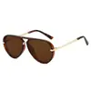 Amazon Transfronterizo Populares Gafas de Sol de Moda Europeas y Americanas Versátiles Sencillas Mismo Estilo de Celebridad de Internet Montura Grande Gafas de Aviador