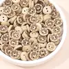 Botones Naturales de Coco en Stock del Fabricante al por Mayor, Patrón Irregular de Dos Agujeros y Cuatro Agujeros Botones Decorativos de Concha de Coco para Manualidades Accesorios de Ropa
