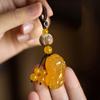 Llavero Pixiu de la suerte de ágata y jade, colgante para llave de coche para hombres y mujeres, personalidad creativa, cadena con colgante de cuerda