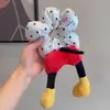 Diadema de Mickey con Flores y Lunares Lindo Scrunchie de Peluche para Moño Elástico de Princesa