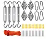Accesorios para Vela de Sombra Acero Inoxidable Tensor Gancho Hebilla en Forma de Diamante Cesta de Flores Accesorios para Sombrilla de Exterior Cable de Acero