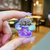 Mini Botella de Arena con Forma de Corazón Llavero Líquido Polvo de Amor Colgante Disco Duro Pequeño Colgante Accesorios de Inyección de Aceite de PVC