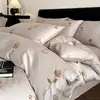 Juego de Cuatro Piezas de Algodón Lyocell Tencel Clase a Verano 2026 Ropa de Cama Refrescante Juego de Tres Piezas de Sábana y Funda de Edredón de Nantong 4
