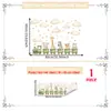 Pegatinas de pared de tren de animales en acuarela transfronterizas para sala de estar y dormitorio, pared de fondo, decoración de habitación del hogar, pegatinas de pared autoadhesivas