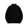Ropa Vintage Yidao Otoño 2026 Nuevo Estilo Retro Americano Old Money Suéter Jersey de Punto Trenzado de Cuello Alto con Media Cremallera
