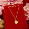 Vietnam Shajin Fu Yuan Marca Collar Estilo Similar Familia Zhou Collar de Mujer Collar con Colgante de Oro Francés Antiguo Drenaje en Vivo Venta al por Mayor