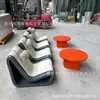 Silla de Fibra de Vidrio Sofá de Ocio para Patio Exterior Silla Taburete Creativo de Forma Irregular Respaldo de Hotel Silla de Reunión Impermeable