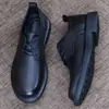 2026 Otoño Transpirables Invierno Más Terciopelo Nuevo Cuero Genuino Zapatos de Hombre Venta al por Mayor Modernos Suela Suave Casual de Negocios Trabajo Formal Zapatos de Cuero