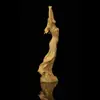 Escultura em Madeira de Buxo Natural Acessórios Criativos para Casa Personagem Beleza Ornamentos para Sala de Estar Peças de Mão em Madeira Maciça Artesanato