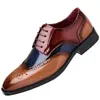 ¡Guau, zapatos de cuero para hombre hechos a medida transfronterizos, zapatos de cuero estilo británico, zapatos formales de vestir para hombre, punta fina, antideslizantes, resistentes al desgaste para hombre