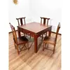 Mesa Cuadrada de Madera Maciza Wubaxian para Sala de Estar, Estilo Rústico, Mesa de Comedor Tradicional de Madera Maciza, Mesa Cuadrada Simple para Restaurante
