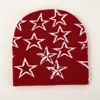 Gorros de Punto Transpirables para Hombre y Mujer con Estampado de Estrella Estilo Hip-hop Fresco Elástico para Compras Callejeras y Viajes de Montañismo