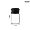 Botella de Vidrio de Borosilicato Alto Botella Cápsula Cordyceps Botella Té de Flores Botella de Embalaje Tapa de Aluminio Negra de 22 mm Tapa de Rosca Sub-botella de Azafrán