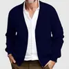 2026 Otoño Invierno Nuevo Transfronterizo Europeo Americano para Hombre Casual de Negocios Cárdigan Holgado Manga Larga de un Solo Botón Abrigo Suéter Hombre
